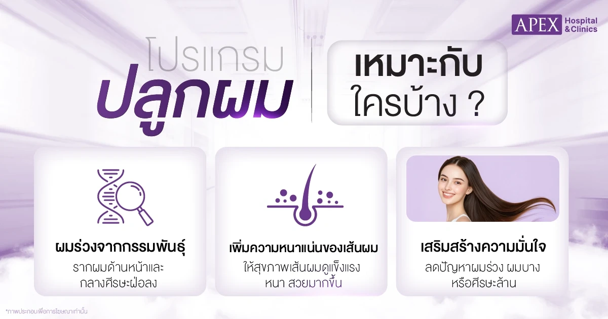 ปลูกผม เหมาะกับใคร