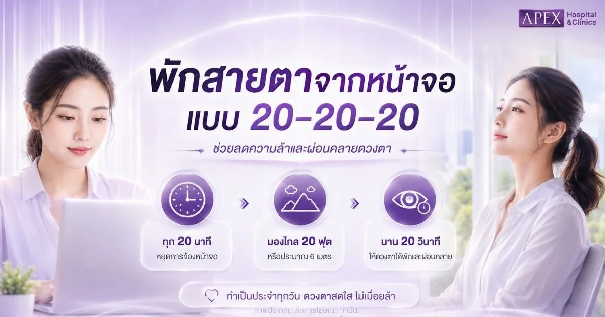 พักสายตาจากหน้าจอแบบ 20-20-20