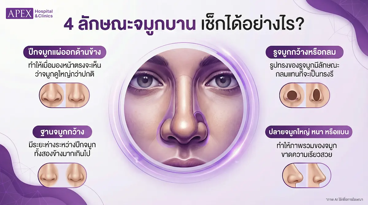 แบบไหนถึงเรียกว่าจมูกบาน