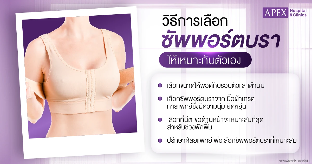 ซัพพอร์ตบรา วิธีเลือก
