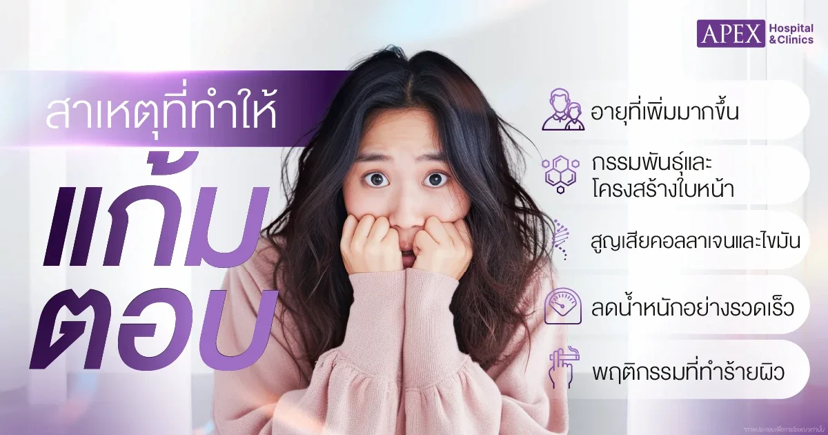 แก้มตอบเกิดจากอะไร