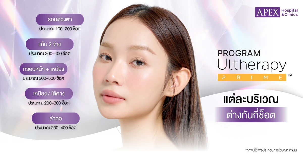 Ulthera แต่ละตำแหน่ง ใช้กี่ช็อต