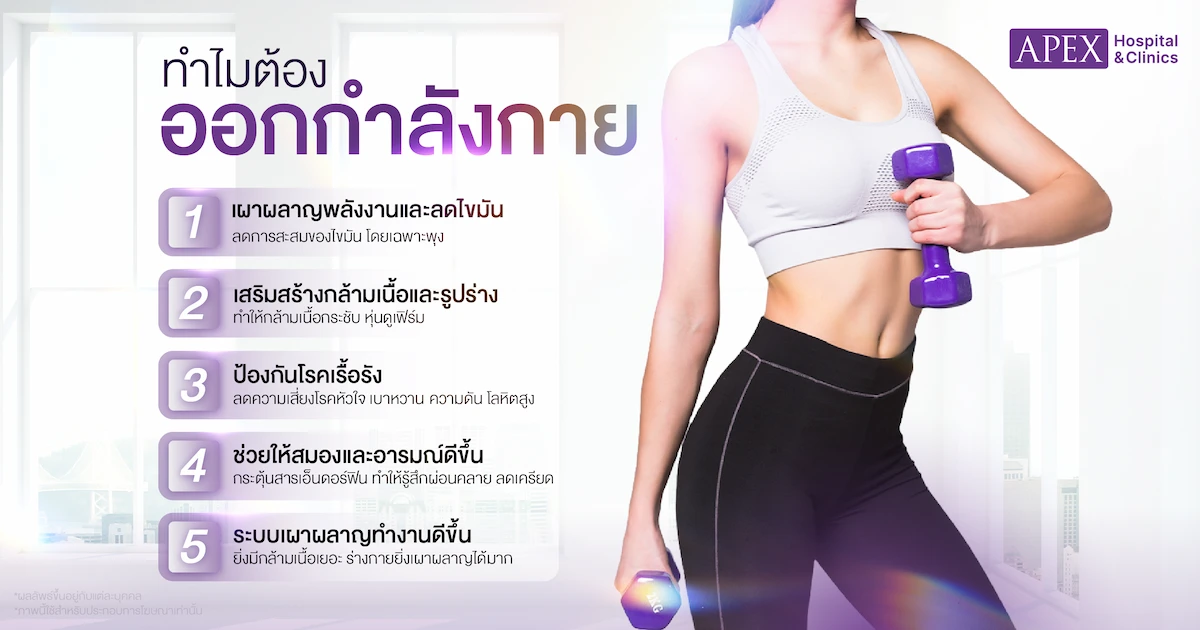 ออกกำลังกายลดพุง สาเหตุ