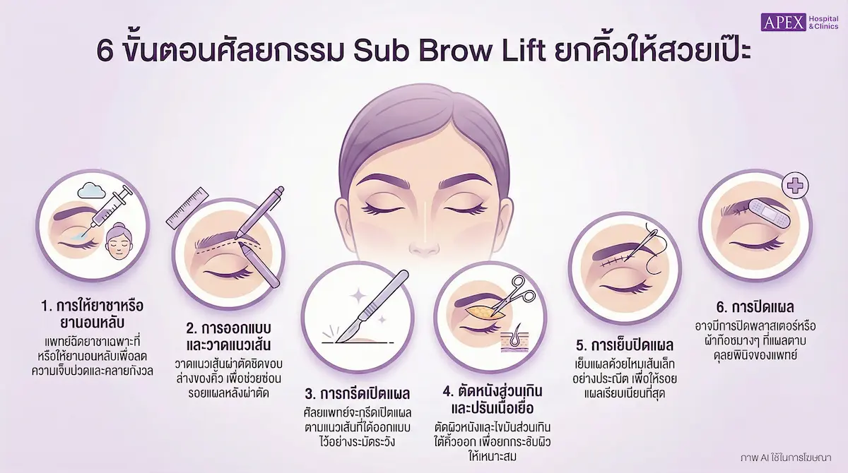 ขั้นตอนการทำ Sub Brow Lift