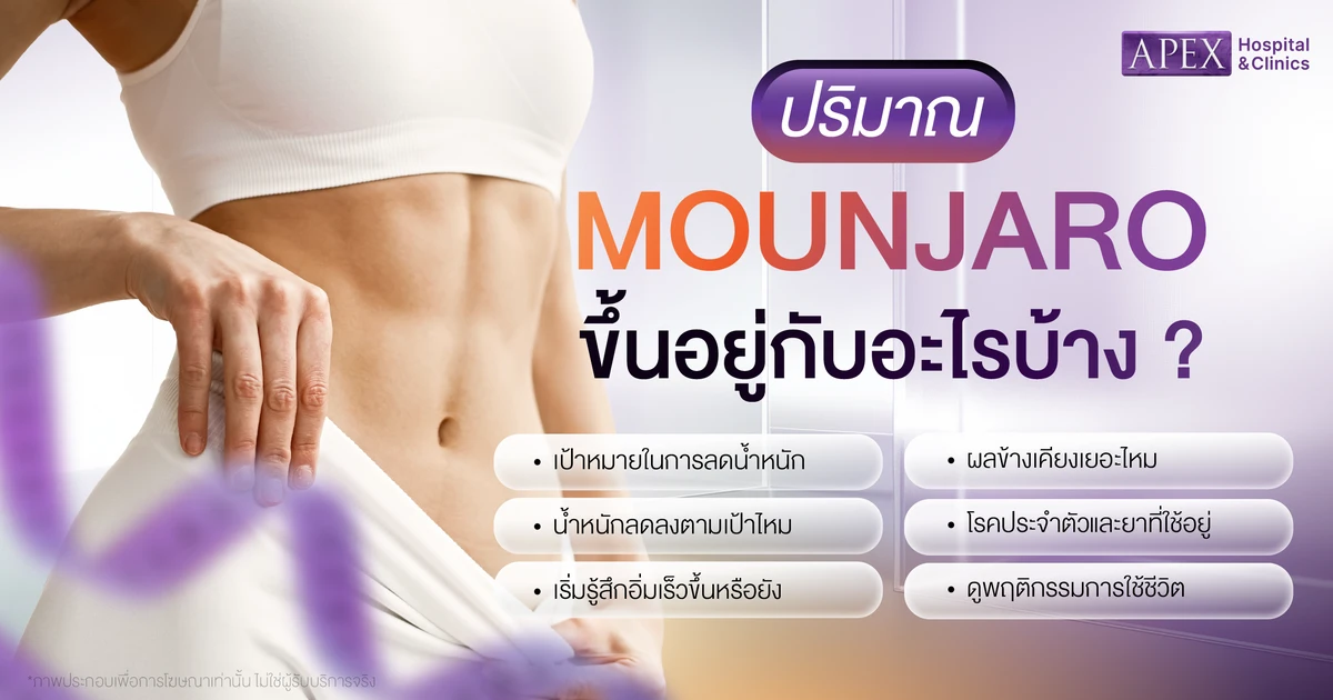 ปริมาณ Mounjaro ที่ใช้