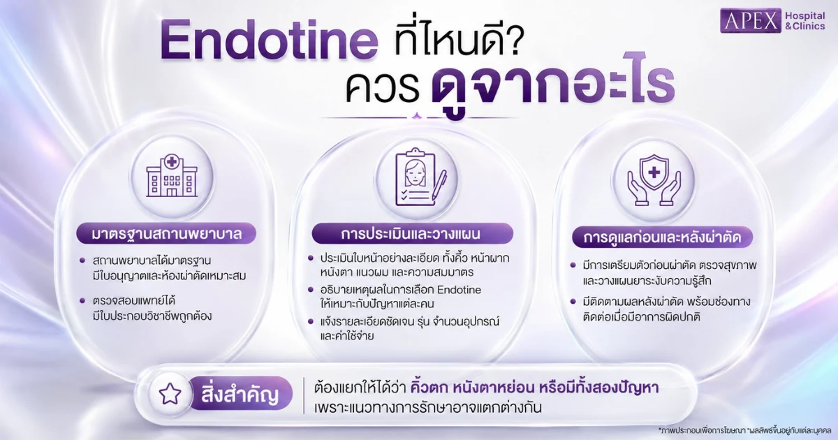 Endotine ที่ไหนดี ควรดูจากอะไร