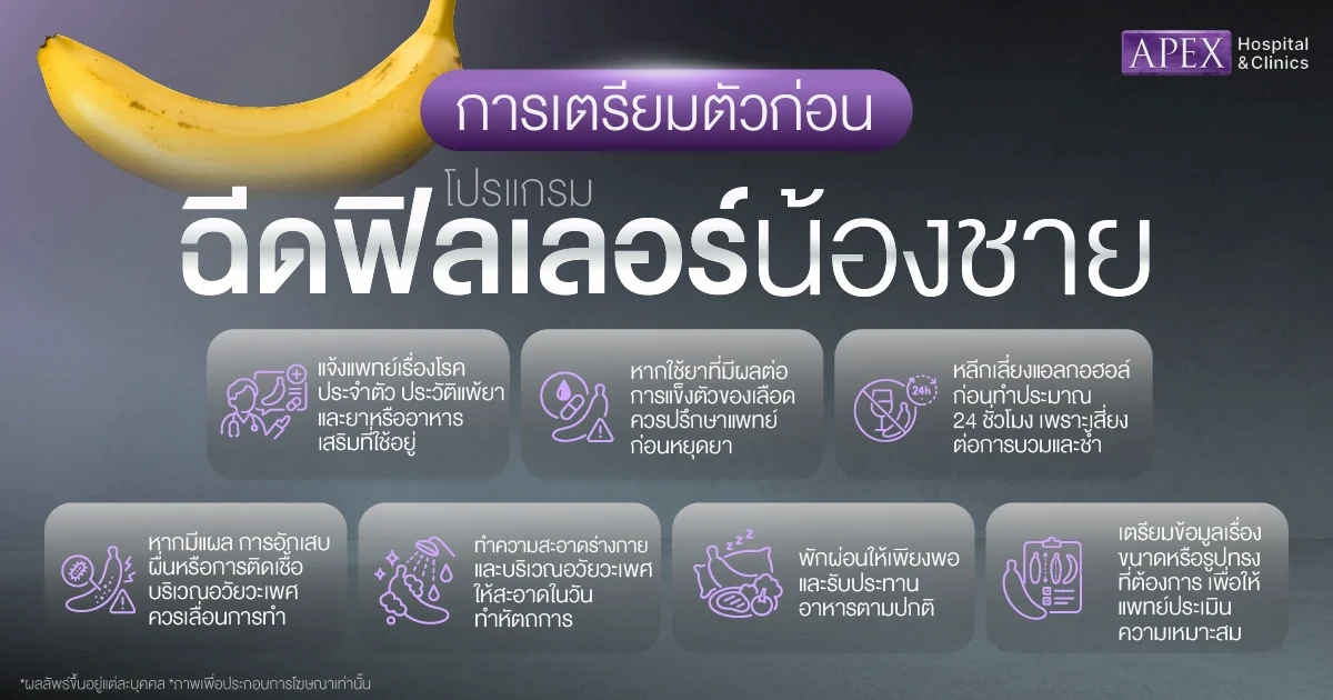 การเตรียมตัวก่อนฉีดฟิลเลอร์น้องชาย