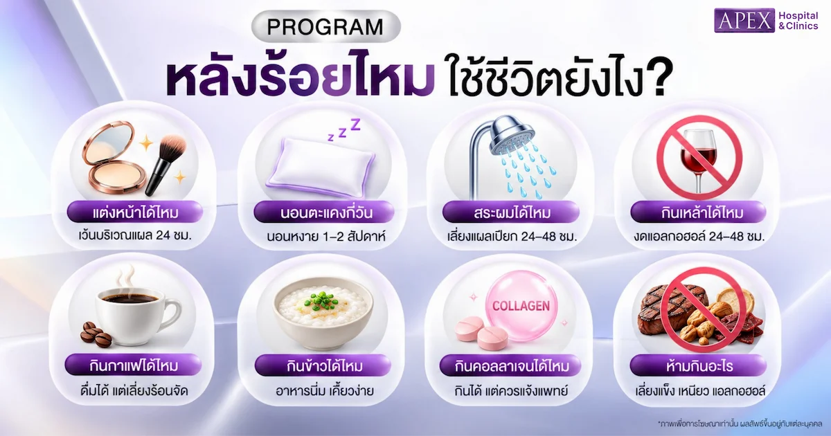 หลังร้อยไหม ใช้ชีวิตยังไง