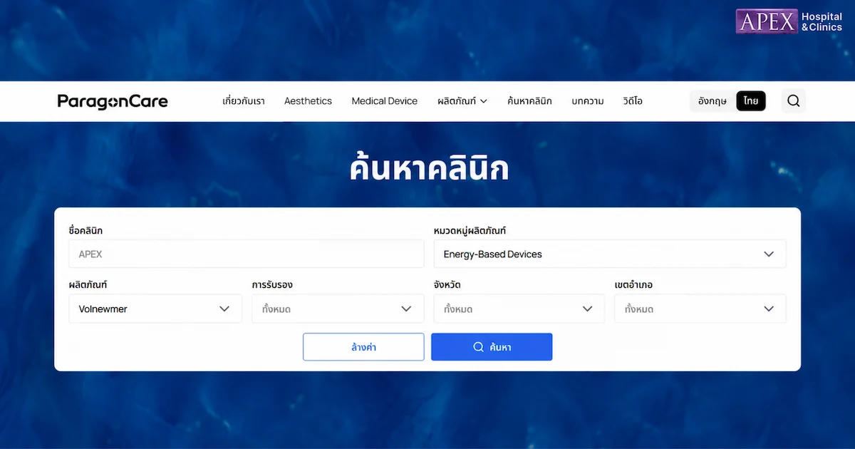เช็กคลินิกที่ใช้ Volnewmer เครื่องแท้